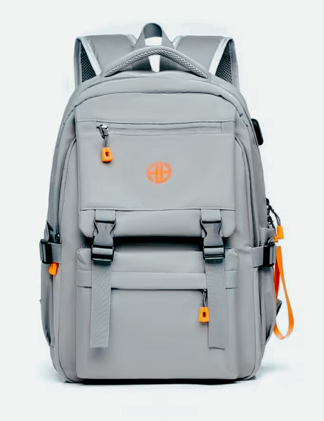 Men's Trend-Brand Waterproof Backpack Ash Colour...( Code 132)... ঢাকা সিটিতে ৭০, বাইরে ১৩০ টাকা কুরিয়ার চার্জ প্রযোজ্য